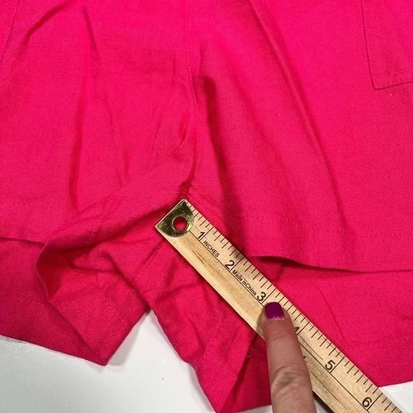 J Crew Linen Shorts Pink Drawstring NWT Pockets Women’s Size XXL Sweet Briar - Picture 7 of 12